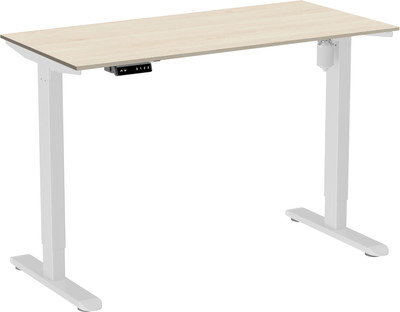 Стол с подъемным механизмом WellDesk WDЕ Light 130x67.5х1.8 (белый/сосна аланд полярная)