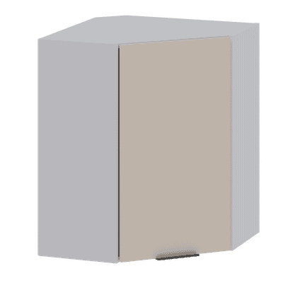 Шкаф навесной для кухни Mio Tesoro Софти угловой ВШУ (белый/кашемир)