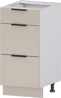 Шкаф-стол кухонный Mio Tesoro Софти НШ40р3Ш (белый/кашемир)