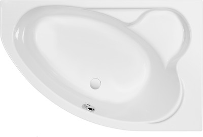 Ванна акриловая Cersanit Kaliope 153x100 R / 63442 (с каркасом и сифоном Prime черный)