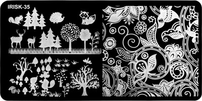 Пластина для стемпинга IRISK металлическая 035