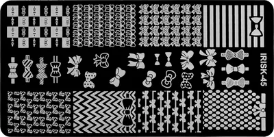 Пластина для стемпинга IRISK металлическая 045