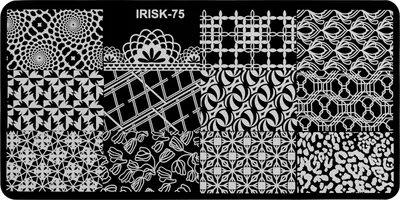 Пластина для стемпинга IRISK металлическая 075