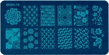 Пластина для стемпинга IRISK металлическая 078