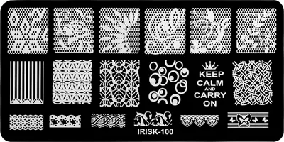 Пластина для стемпинга IRISK металлическая 100
