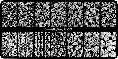 Пластина для стемпинга IRISK металлическая 138 BeautyBigBang XL-001 summer