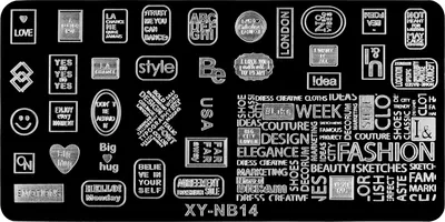 Пластина для стемпинга IRISK металлическая 151 XY-NB14