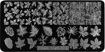 Пластина для стемпинга IRISK металлическая 186 Finger Angel V27 W