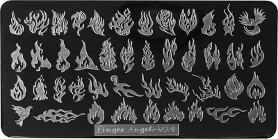 Пластина для стемпинга IRISK металлическая 191 Finger Nail V29