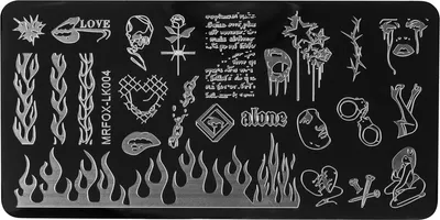 Пластина для стемпинга IRISK металлическая 198 MRFOX LK004