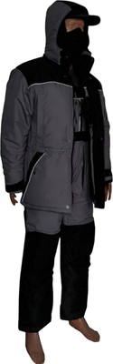 Костюм для охоты и рыбалки UniversaL Fisher -35 (р.50-52/180-190, серый/черный)