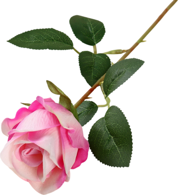 Искусственные цветы Poetry in flowers Роза обаяние / 9222760 (бело-розовый)