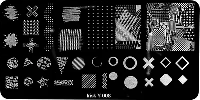 Пластина для стемпинга IRISK металлическая 308 Y-008