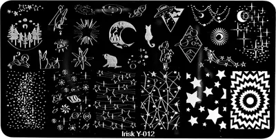 Пластина для стемпинга IRISK металлическая 312 Y-012