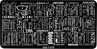 Пластина для стемпинга IRISK металлическая 318 Y-018