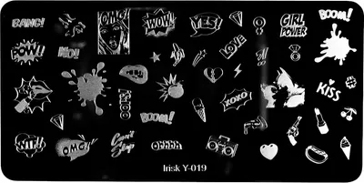 Пластина для стемпинга IRISK металлическая 319 Y-019