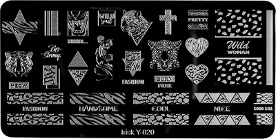 Пластина для стемпинга IRISK металлическая 320 Y-020