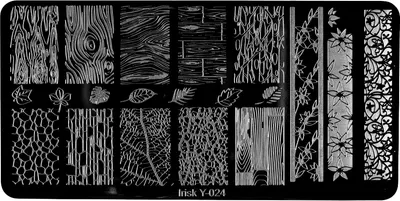 Пластина для стемпинга IRISK металлическая 324 Y-024