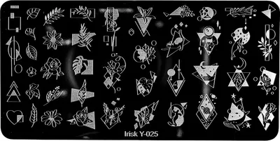 Пластина для стемпинга IRISK металлическая 325 Y-025