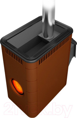 Печь-каменка ТМФ Аврора Inox ДА Иллюминатор терракота