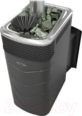 Печь-каменка ТМФ Гейзер Супер XXL Inox Витра (антрацит, ЗК)