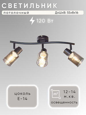 Спот Aitin-Pro НПБ 02-3x40-102 / DA6172/3 (черный)