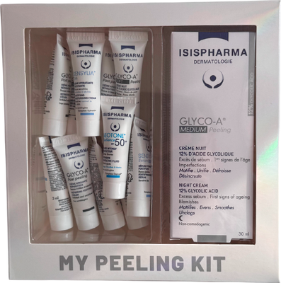Набор косметики для лица ISISPHARMA Glyco-A Medium Peeling Пилинг гликолевый 12% 40мл+Миниатюры 11шт