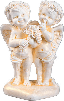 Статуэтка Хорошие сувениры Ангелочки с букетом роз на сердце / 7696439