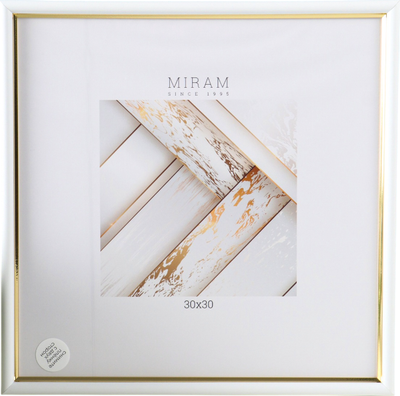 Рамка Мирам 30x30 / 7096309 (белый/золото)