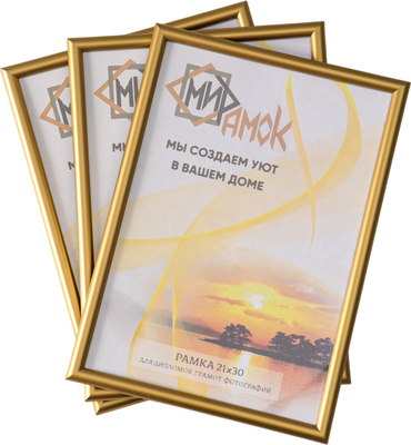 Набор рамок Sima-Land Vivo 21x30 / 10937587 (3шт, золото)