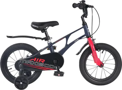 Детский велосипед Maxiscoo Air Стандарт Плюс 14 2026 / MSC-A1454 (черный матовый, разобранный, в коробке)