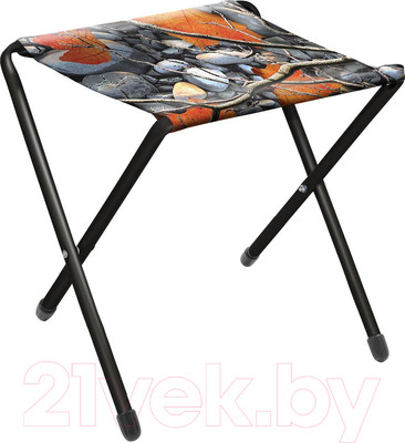 Табурет складной Ника Дачный / ДС (камни и кленовые листья)