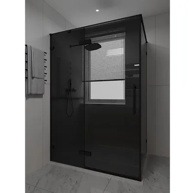 Душевой уголок Veconi Alassio 120x80x200 / AL-SP-12080-00-BB-C4 (стекло черное/черный)