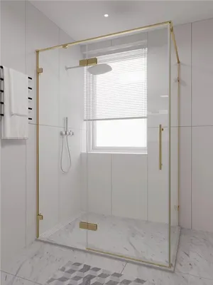 Душевой уголок Veconi Alassio 120x80x200 / AL-SP-12080-00-G-C4 (стекло прозрачное/брашированное золото)