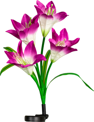 Садовая фигура-светильник Luazon Lighting Лилия фиолетовая / 7291263