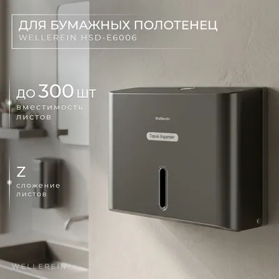 Диспенсер Wellerein HSD-E6007-2 (серый)