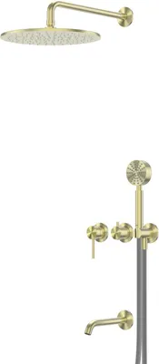 Душевая система со смесителем Abber Wasser Kreis 316 / AF8117BG (брашированное светлое золото)
