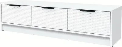 Тумба Interline ТВ Концепт КТ-ТВ3-35 Техно (белый платинум/белый)