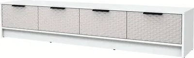 Тумба Interline ТВ Концепт КТ-ТВ4-35 Техно (белый платинум/кашемир)