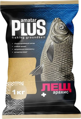 Прикормка рыболовная Amatar Plus Лещ (1кг, арахис)