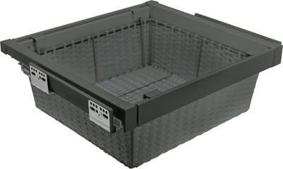 Корзина для белья GTV Elite из ротанга 900 мм с доводчиком / WG-KOSZR90-60 (антрацит)