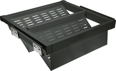 Полка выдвижная GTV Elite 800мм перфорированная с доводчиком / WG-POBUWM80-60 (антрацит)