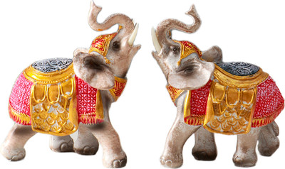 Набор статуэток Sima-Land Два императорских слона в красно-золотой попоне / 10915297 (2шт)
