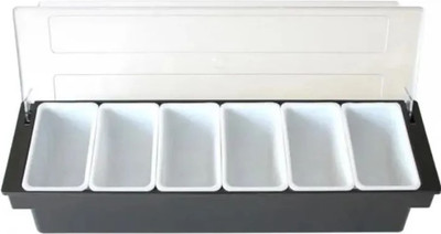 Контейнер MACO Jiwins Для бара 6 отделений / JW-B6B-BL (пластик)
