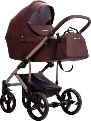 Детская универсальная коляска Bebetto Magnum Light 2в1 (20 коричневый/бежевая рама)