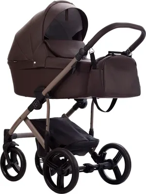 Детская универсальная коляска Bebetto Magnum Light Pro 2в1 (09 коричневая кожа/бежевая рама)