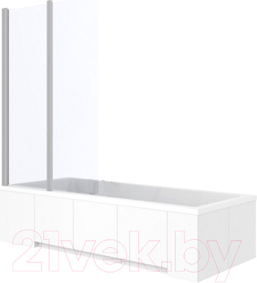 Стеклянная шторка для ванны REA Agat-2 80 / REA-W0700 (прозрачное стекло)