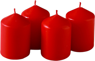 Набор свечей Дарим Красиво 10967126 (4шт, красный)
