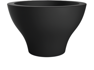 Кашпо БЕРКАНО Vetro 40 / 220_085_00V (Coal Black)