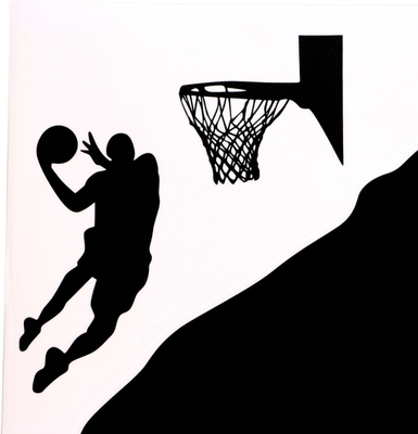 Наклейка на стену Take It Easy Тень баскетболиста 10059237